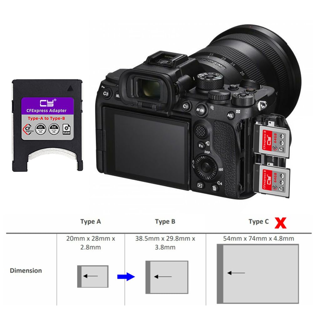 CABLECC CFE CFA to CFB Memory Card Kit Case CFEXPRESS TO Adapter Camera 8K RAW PCIE Expansion TYPE-A TYPE-B