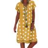 2025 Spring/Summer Polka Dot V-Neck Midi Dress - European & American Women's Fashion
