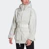 Adidas Solid Color Outdoor Hooded Jacket Women Jackets Off-White H48573
