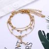 Bohemian Women Star Tassel Classic Beads Chain Anklets Set Simple Fashion Summer Beach Party Jewelry