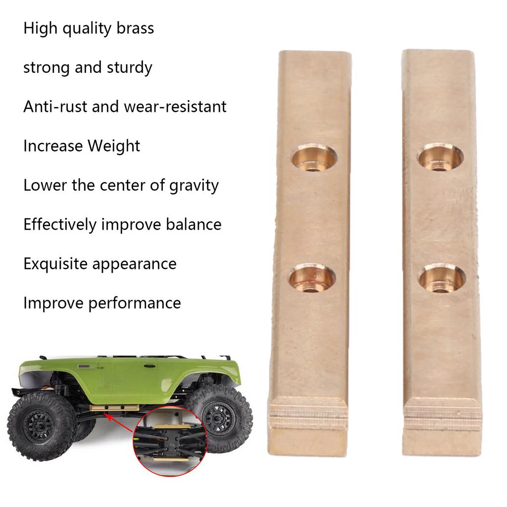 Brass Beam Boulder Bars for Axial SCX24 90081 1:24 RC Crawler Cars Upgrade Parts
