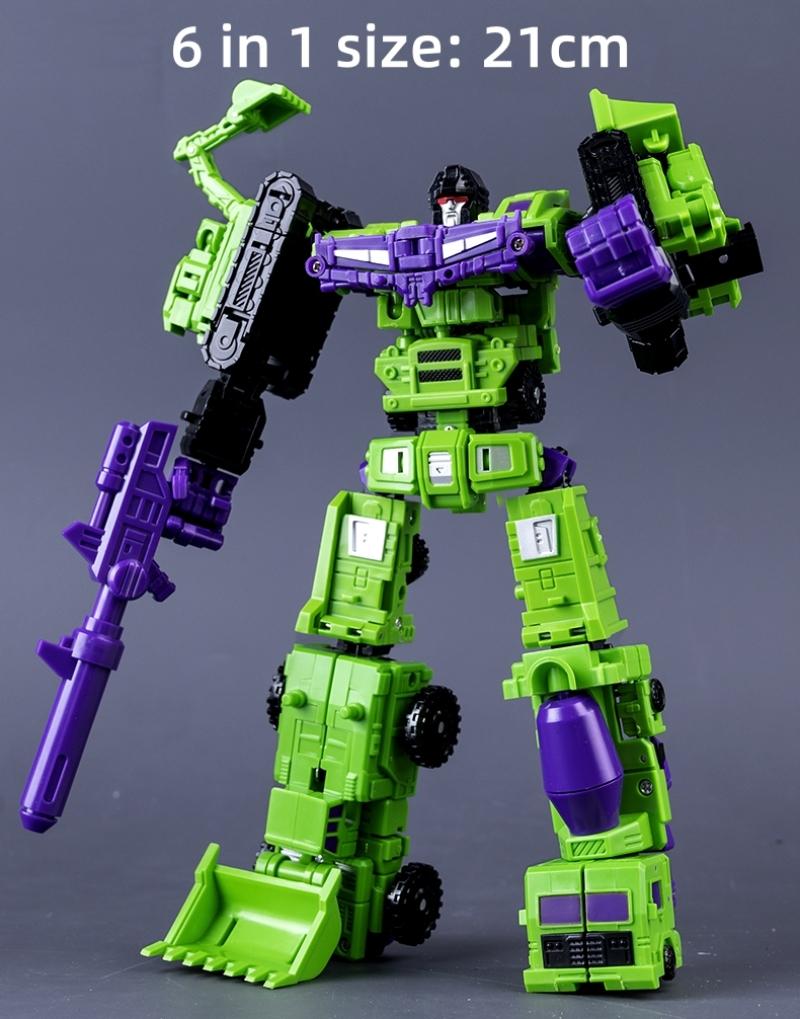 Baohaixing 6 in 1 Cool MINI 21CM Transformation Devastator Classic Toys Action Figure KO GT Truck Crane Model Robot Boy Gift