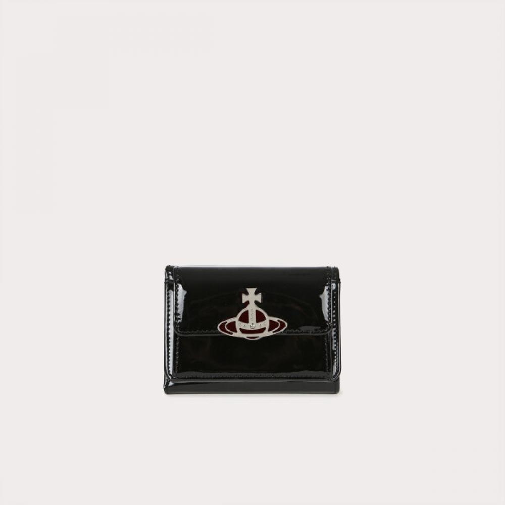 

Shiny Pendant Small Flap Wallet Imported Directly From Vivienne Westwood blacks