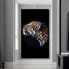 Leopard Painting On Canvas Big Cat Posters and Prints Animal Wall Picture Hand-Printed Wall Art for Living Room Entrance Decor