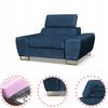 Bosso Lounge Chair Family Furniture Navy Blue Velvet Recliner Headrest
