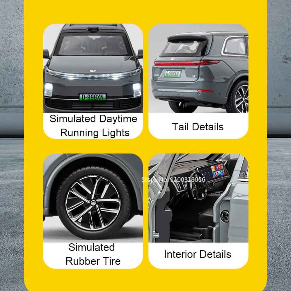 1:32 Scale LEADING IDEAL L9 Metal Diecast Model Cars Toy with Music Light Vehicle Wheel Pull Back SUV Models Kids Xmas Gift Toys