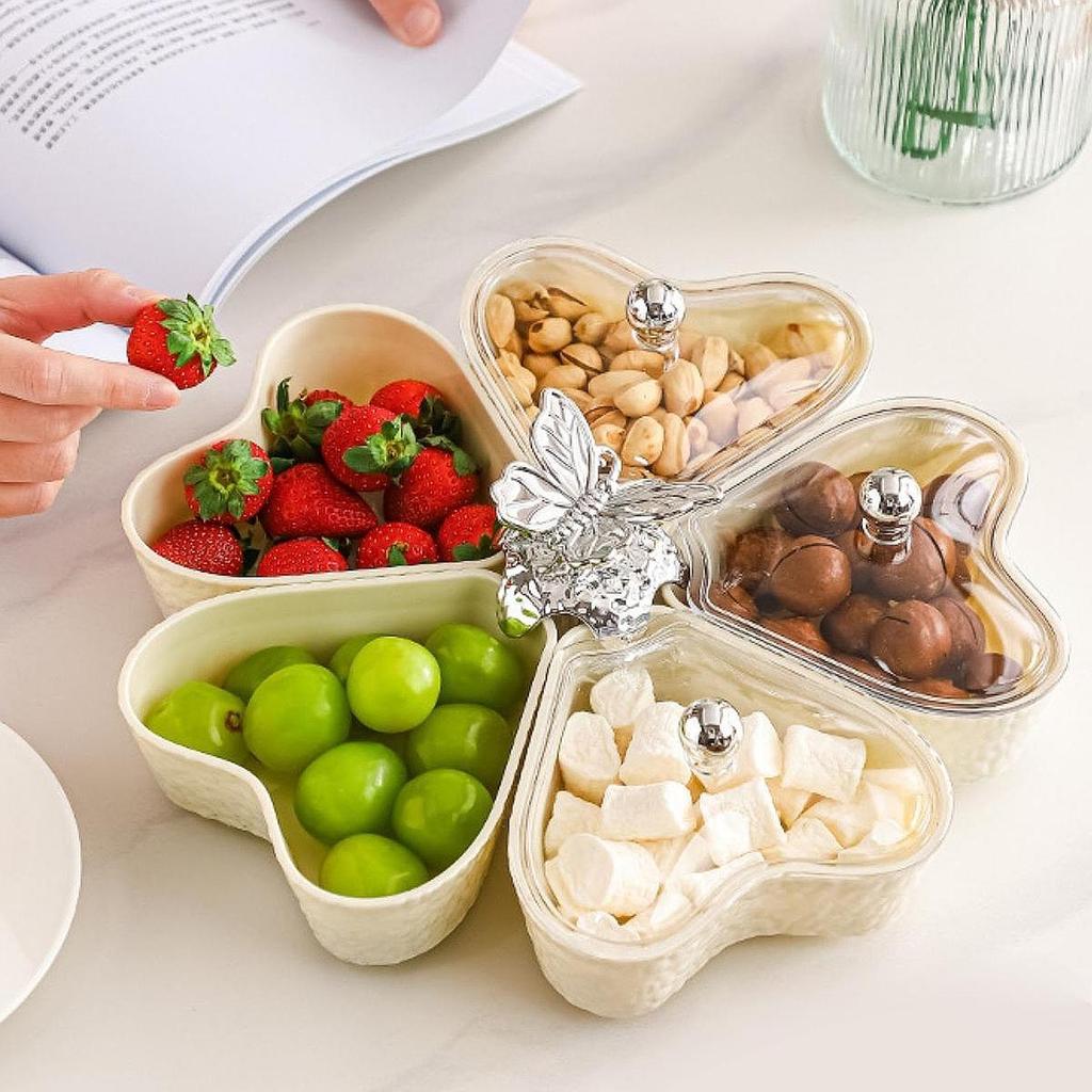 Divided Serving Tray Multifunctional Appetizer Tray for Sweets Fruit Dessert
