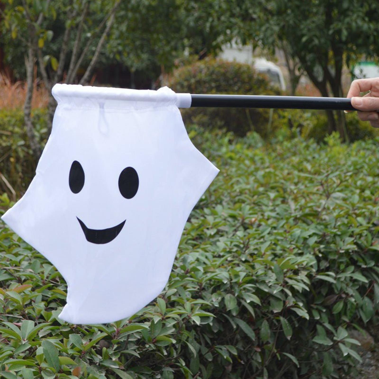 

Хэллоуин Детский реквизит для выпрашивания сладостей, Фестивальные тыквенные пакеты для конфет, Ручные пакеты для конфет на палочках, Пакеты. One Size белый