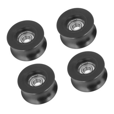 4pcs 0840UU U Type U-Groove Pulley Roller Guide Wheel 8x39.5x20.1mm Metal+plastic