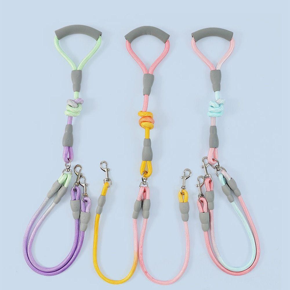 Adjustable Dual Dog Leash Set 360° Swivel Dog Running Leash Pet Training Lead  Pet Accessories