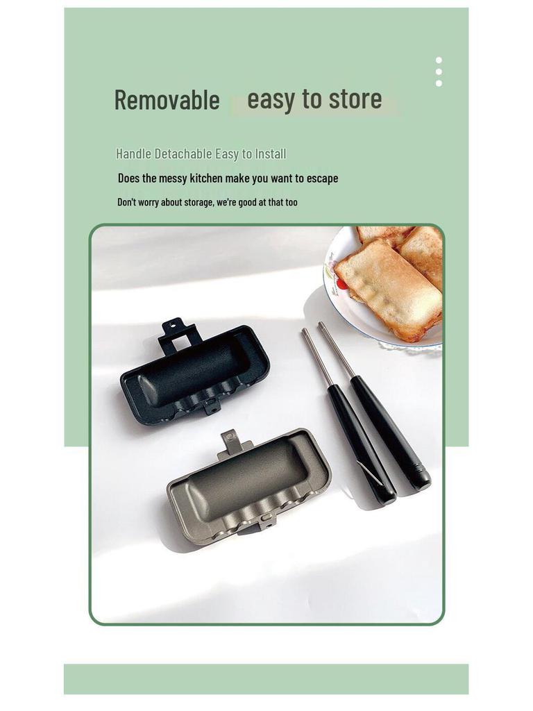 Aluminum Alloy Non-Stick Double-Sided Sandwich and Cake Grill Pan for Outdoor Use