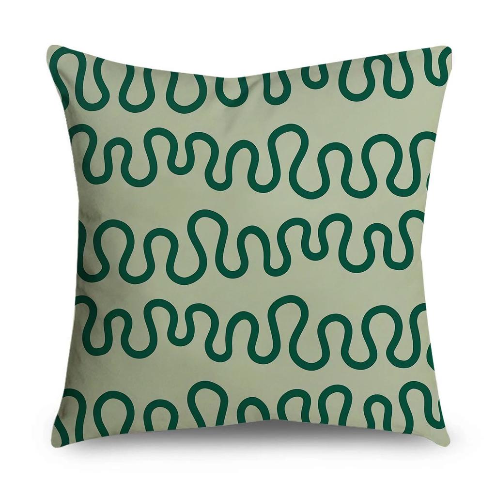 Green Pattern Decorative Pillowcase Bedding Home Decoration Cushion Pillowcase