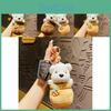 Adorable Plush Honey Jar Bear Keychain Cute Car Doll Student Backpack Accessory