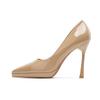 Solid Color Patent Leather Stiletto Platform Heels - Sexy Pointed Toe Women's Shoes 2025 Edition