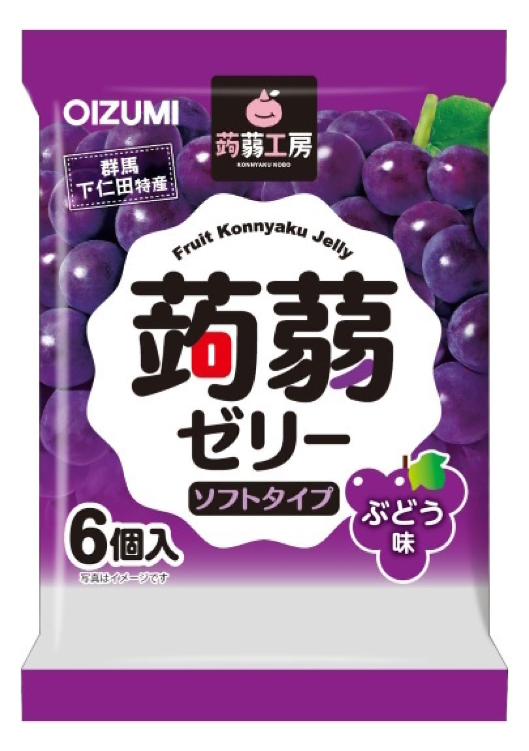 

Shimonita Bussan Konnyaku Kobo Желе из конняку со вкусом винограда кусочки x 16 (6 сумок)