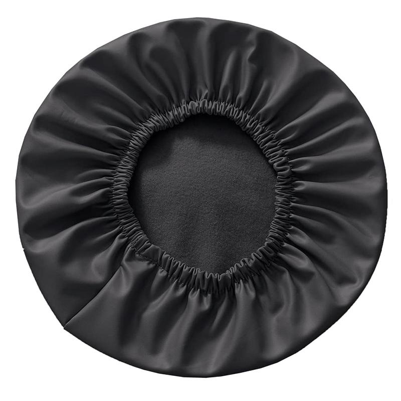 

Waterproof PU Leather Round Chair Cover Slipcover For Swivel Chair All Inclusive Bar Stool Seat Cushion Cover With Elastic Bands 1PC чорний