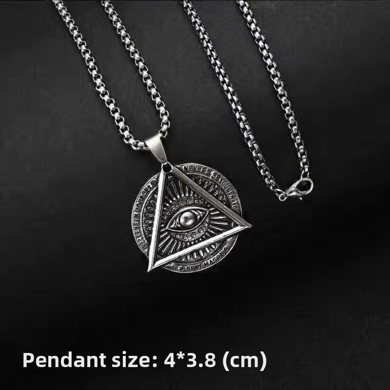 Titanium Steel Necklace Men's Trendy Brand Versatile Collarbone Chain Light Luxury Niche Design High-end Cuban Pendant Neck Chain Accessories