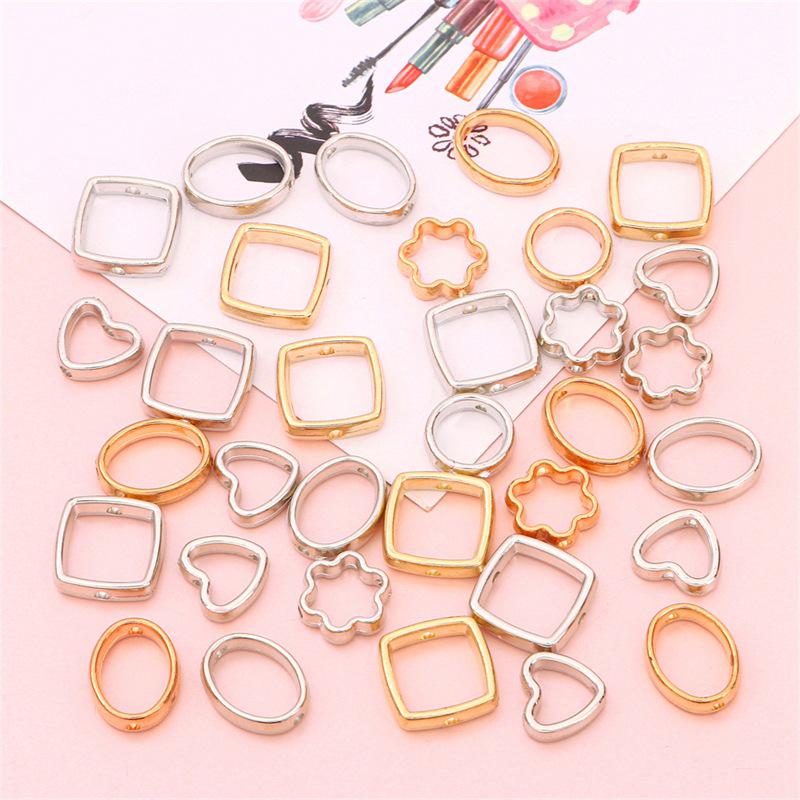 Multi-Size Electroplated CCB Plastic Large-Hole Beads for DIY Jewelry Crafting
