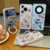 Couple Cat and Mouse Rotating Bracket for Apple 17 Mobile Phone Case IP16/15/14 Large Window 13 Cartoon 12