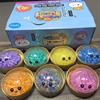 6Pcs Mini Dumplings with Steamer Bun Squeezable Toys Set Soft Stress Relief Crystal Squishy Fidget Sensory Toy Party Favors Gift
