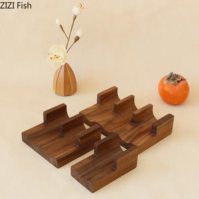 Plato de sushi en forma de U, creativo plato de postre para decoración de comida de restaurante japonés, bandeja de tacos de madera, vajilla de exhibición