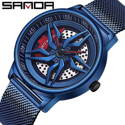 Personality Cool Male Menyuri Watch Stereo Wheel Rotation Dial Casual Waterproof Network With