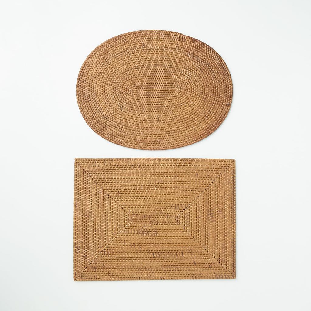 MUJI 40cm Wide X 30cm 82825664 Placemat, Oval, Approx. Deep,