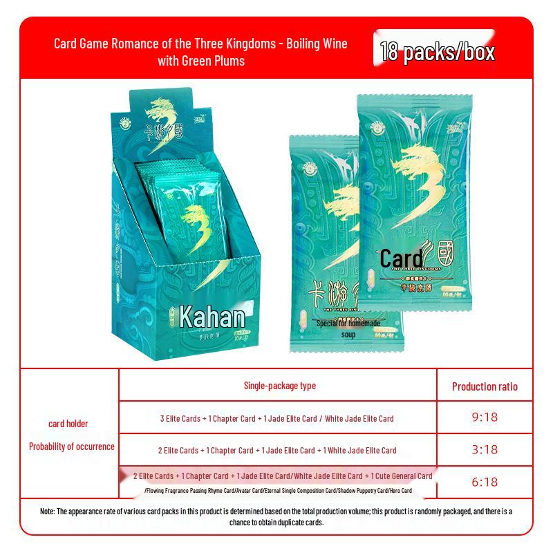 Three Kingdoms Romance Card Game: Heroes Shine World - Authentic Collectible Card Set, 3-Pack Box