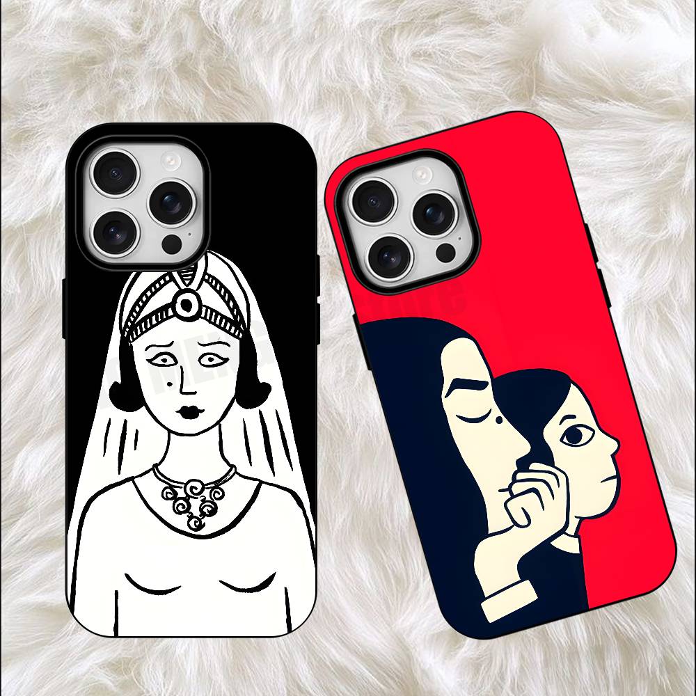 Persepolis Comics Slim Matte Magnetic For Case For Iphone 17,16,15,14,13,12,11 Pro Max Mini Plus New Frosted Soft Shell