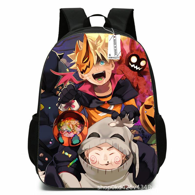 Naruto Peripheral Schoolbag Naruto Sasuke European and American Elementary and Middle School Students Backpack Cartoon Animation Computer Bag