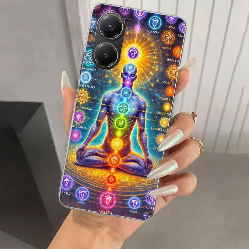 Yoga Chakra Spiritual Energy Universe Phone Case for Xiaomi Poco X5 X6 X7 Pro F7 Ultra M7 Redmi 15 15C 13 13C 12 12C 10 10A 10C