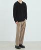 NODU Two-Tuck Wide Slacks [Beige]