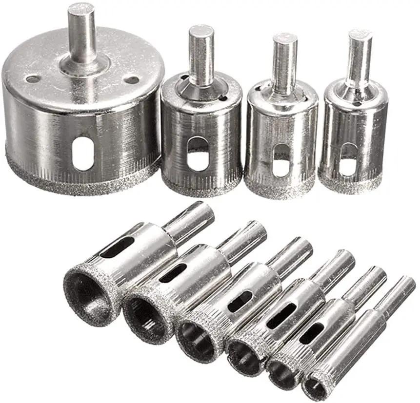 

Multi functional marble, ceramic tile, glass, diamond sand drill bit set of 10 pieces, round handle grinding and polishing tool