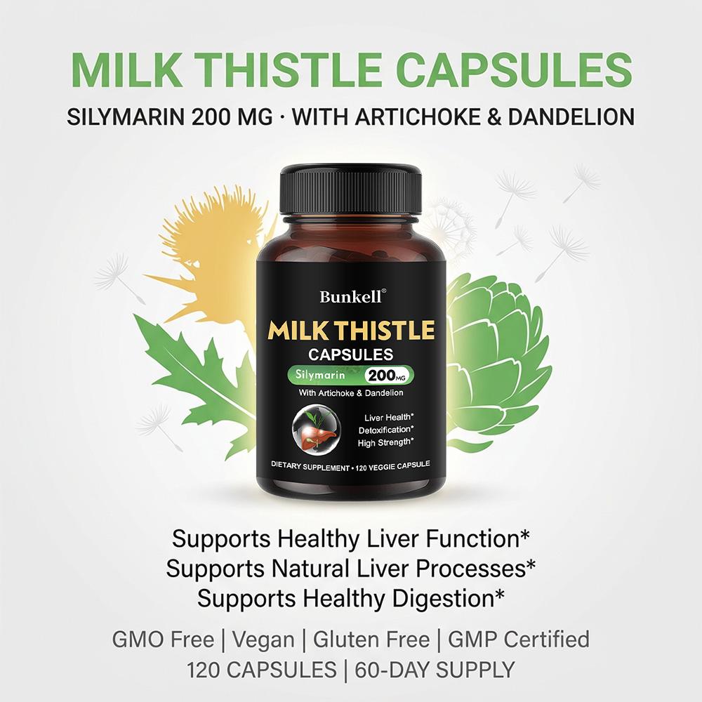 High-concentration Milk Thistle (silymarin 200 Mg) Extract, 120 Capsules