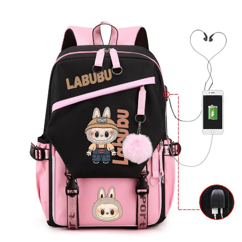 New Printed Junior High School Students Schoolbag Large-capacity Spine Backpack
