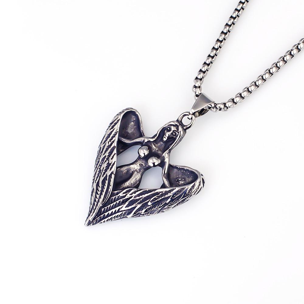 Necklace Love Angel Street Angel Wings Hip Hop Retro Simple Pendant Pendant
