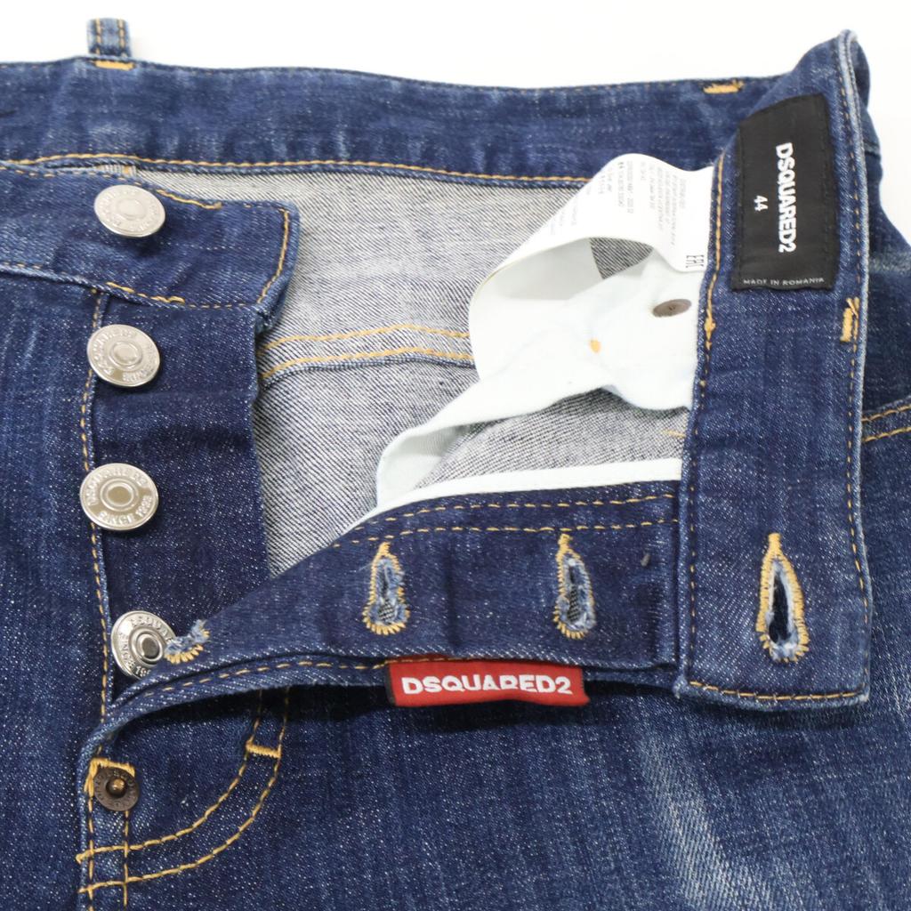 Dsquared2 S74LB0760 Tidy Biker Jeans Bottoms 44 IndigoUsed