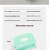 Effort-Saving Double-Hole Loose-Leaf Binder Punch with Ruler - Macaron Colors, Metal Office Tool