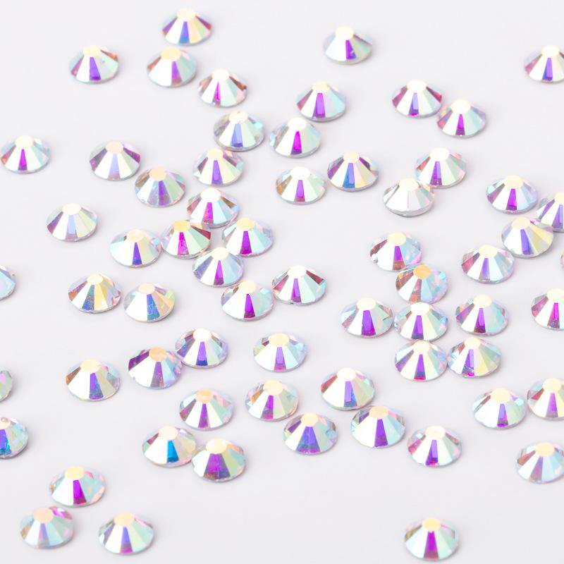 Yantuo Factory Bulk Package Non-Hotfix AB Crystal Stone Glass Flatback Rhinestones Ss4 Ss6 Ss8 Ss10 Ss12 Ss16 Ss20