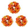 Thanksgiving Wreath Harvest Day Wreath Autumn Wreath for Front Door, Artificial Wreath with Pumpkin for Farmhouses
