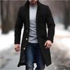 Multi-Color Wool Mid-Length Windbreaker Coat for Men – Available in Various Sizes