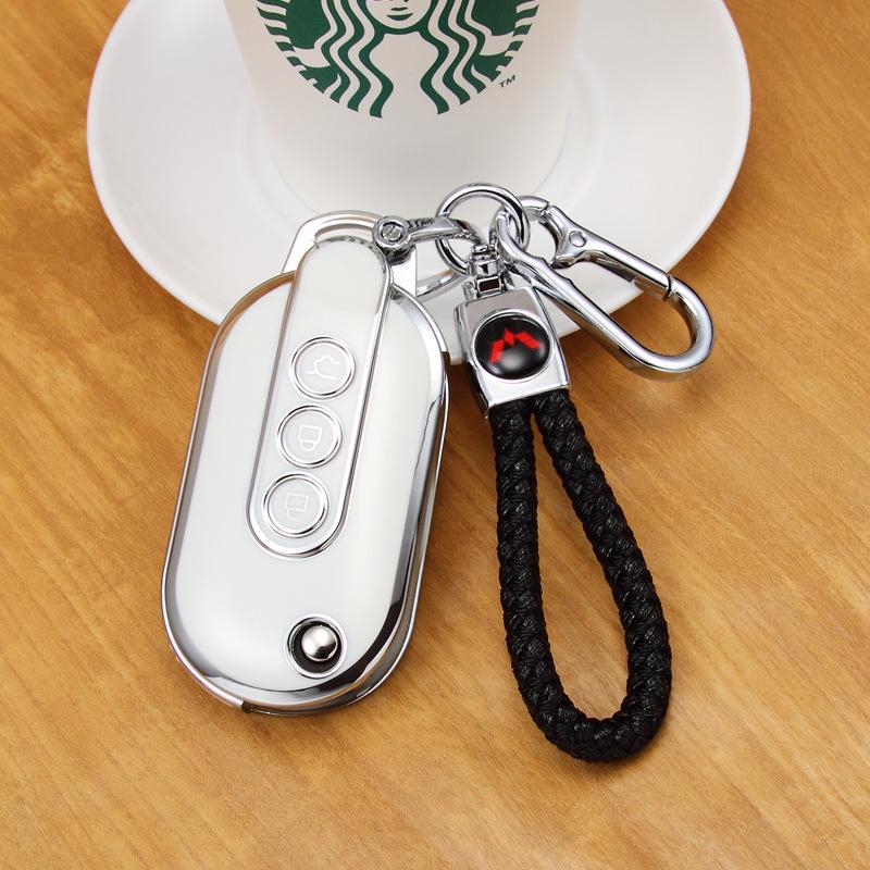 Wuling Hongguang MiniEV Key Case: Cute Macaron Shell Car Decoration for Women & Men