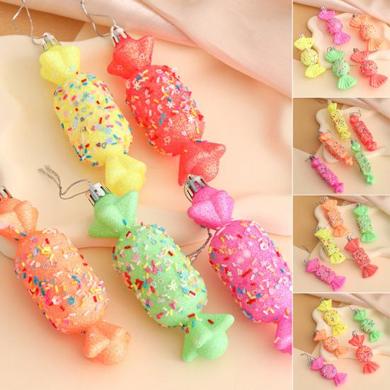 5 Pcs Christmas Candy Ornaments Plastic Candy Cane Christmas Tree Hanging Decor for Xmas Birthday Party Wedding Supplies