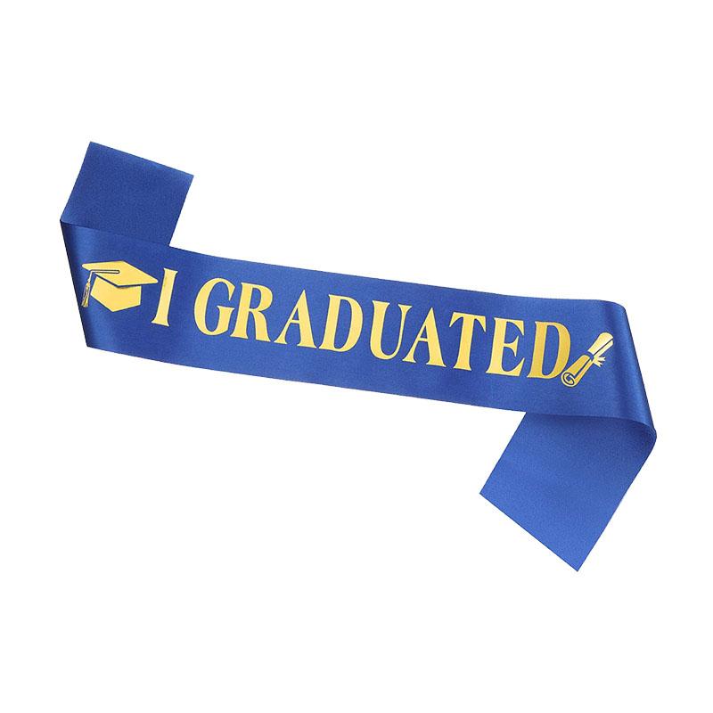 2024 Stupňovaná saténová šerpa Třpytivá korunka pro promoce Party Dekorace Balónky Rekvizity do fotobudky Potřeby pro bakaláře