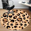 1pc Skulls Office Round Area Rug, Indoor Mat Suitable For Office, Under Office Chairs Bedroom Living Room Home Decor, Room Deco