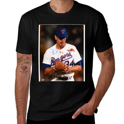 Nolan Ryan Blood Tshirt Basic Crew Neck Short Sleeve Top Tshirt