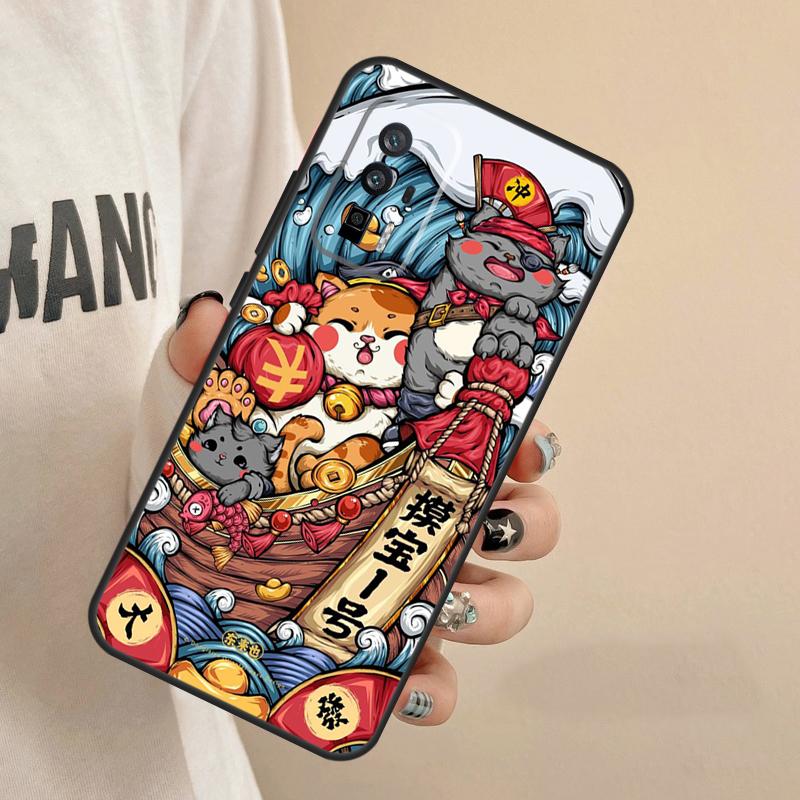 Segen Glückskatze Hülle Für Xiaomi 17 15 14 Ultra 13T 14T 15T Pro POCO F8 F7 F5 F6 X3 X5 X6 X7 X8 Pro Max Abdeckung