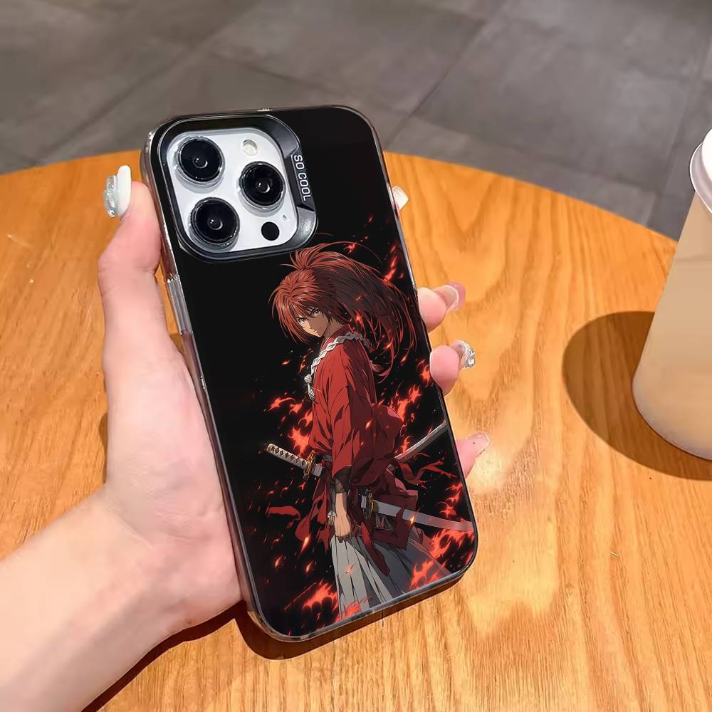 Anime R-Rurouni Kenshin Anime Phone Case For iPhone17,16,15,14,13,12,11,Pro,MAX White Matte Shockproof Cover iPhone17