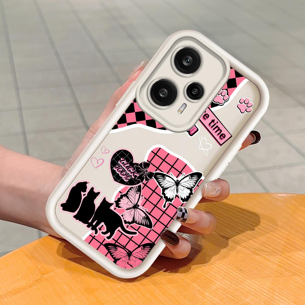 Weiches Silikon-Telefongehäuse mit quadratischem Leiterdruckmuster, vollständige Abdeckung, Kamera, stoßfestes Schutzgummigehäuse für Xiaomi Redmi