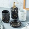 Marble Soap Dispenser Pump Bottle Ceramic Bathroom Accessory Set  Home Couple Mouthwash Cup Soap Dish Washing Tools Luxury